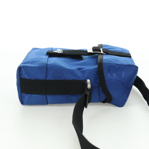 GUCCI GG Canvas Schoudertas Blauw 643858 Auth LNZ169M