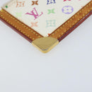 LOUIS VUITTON Monogram Multicolor Pochette Cles Purse White M92655 Auth LNZ175-16