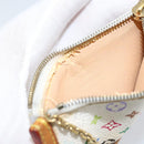 LOUIS VUITTON Monogram Multicolor Pochette Cles Purse White M92655 Auth LNZ175-10