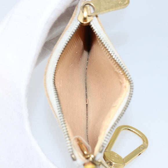 LOUIS VUITTON Monogram Multicolor Pochette Cles Purse White M92655 Auth LNZ175