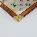 LOUIS VUITTON Monogram Multicolor Pochette Cles Purse White M92655 Auth LNZ175-14