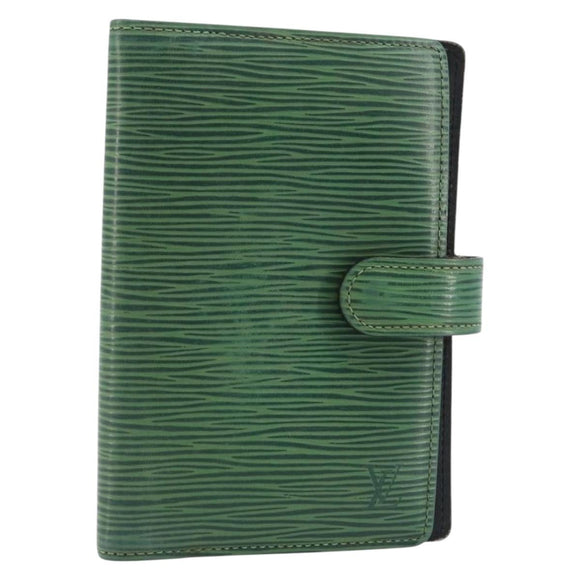 LOUIS VUITTON Epi Agenda PM Day Planner Cover Green R20054 LV Auth LNZ177