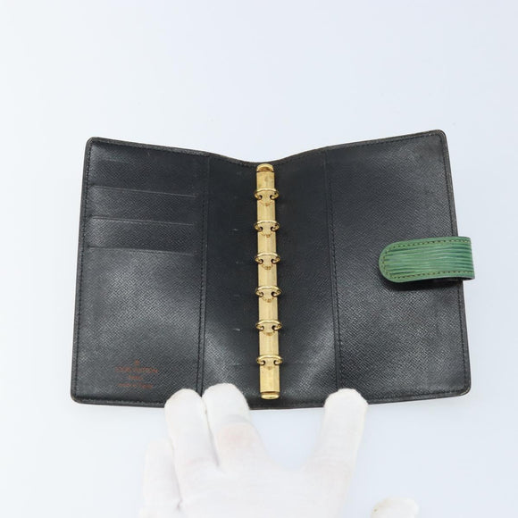 LOUIS VUITTON Epi Agenda PM Day Planner Cover Green R20054 LV Auth LNZ177