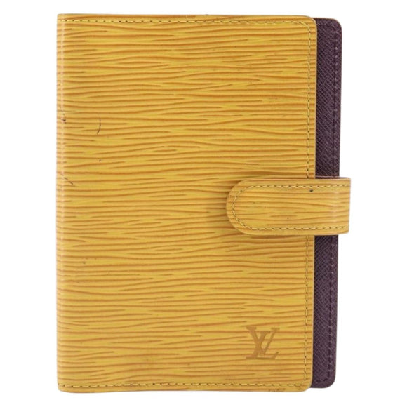 LOUIS VUITTON Epi Agenda PM Day Planner Cover Yellow R20059 LV Auth LNZ178