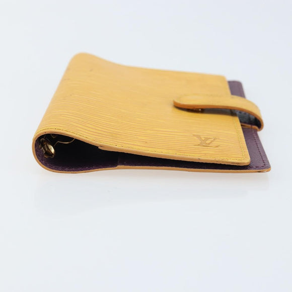 LOUIS VUITTON Epi Agenda PM Day Planner Cover Yellow R20059 LV Auth LNZ178