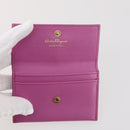 Salvatore Ferragamo Valla Gancini Leather 5 Set Pink Brown yellow Auth LNZ180-11