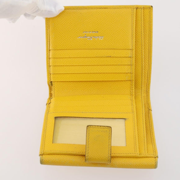 Salvatore Ferragamo Valla Gancini Leather 5 Set Pink Brown yellow Auth LNZ180