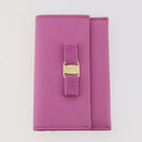Salvatore Ferragamo Valla Gancini Leather 5 Set Pink Brown yellow Auth LNZ180-7