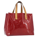 LOUIS VUITTON Monogram Vernis Reade PM Hand Bag Pomme D'amour M91990 Auth LNZ195-1