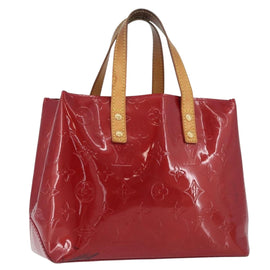 LOUIS VUITTON Monogram Vernis Reade PM Hand Bag Pomme D'amour M91990 Auth LNZ195