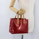 LOUIS VUITTON Monogram Vernis Reade PM Hand Bag Pomme D'amour M91990 Auth LNZ195-22