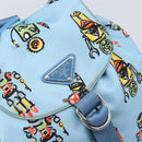 PRADA Rugzak Nylon Lichtblauw Zilver Auth LNZ196A-17