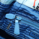 PRADA Rugzak Nylon Lichtblauw Zilver Auth LNZ196A-23