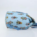PRADA Rugzak Nylon Lichtblauw Zilver Auth LNZ196A-3
