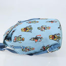 PRADA Rugzak Nylon Lichtblauw Zilver Auth LNZ196A-4