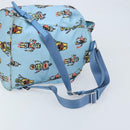 PRADA Rugzak Nylon Lichtblauw Zilver Auth LNZ196A-7