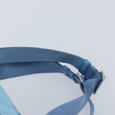 PRADA Rugzak Nylon Lichtblauw Zilver Auth LNZ196A-8