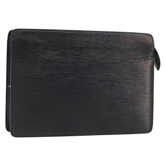 LOUIS VUITTON Epi Pochette Homme Clutch Bag Black M52522 LV Auth LNZ204