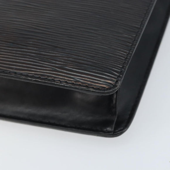 LOUIS VUITTON Epi Pochette Homme Clutch Bag Black M52522 LV Auth LNZ204