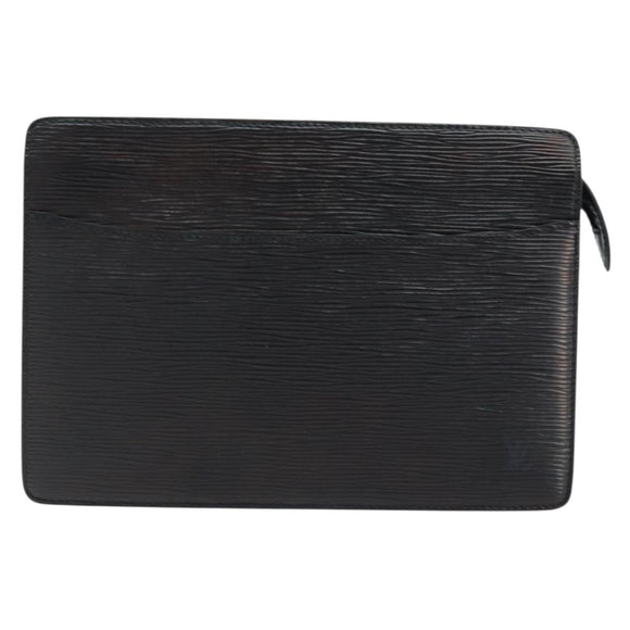 LOUIS VUITTON Epi Pochette Homme Clutch Bag Black M52522 LV Auth LNZ204