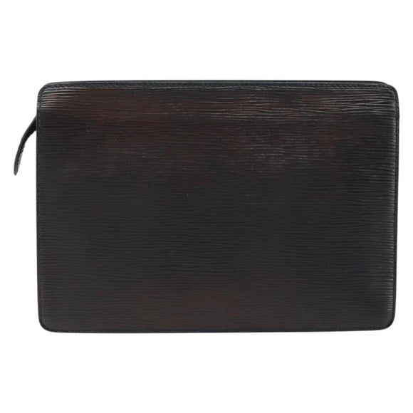 LOUIS VUITTON Epi Pochette Homme Clutch Bag Black M52522 LV Auth LNZ204