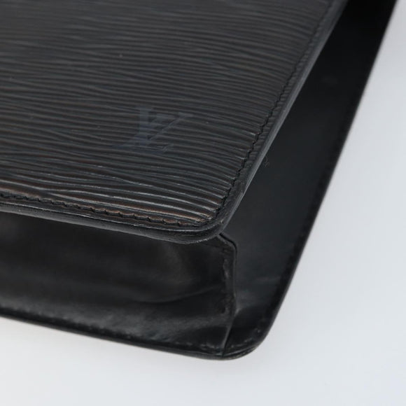 LOUIS VUITTON Epi Pochette Homme Clutch Bag Black M52522 LV Auth LNZ204