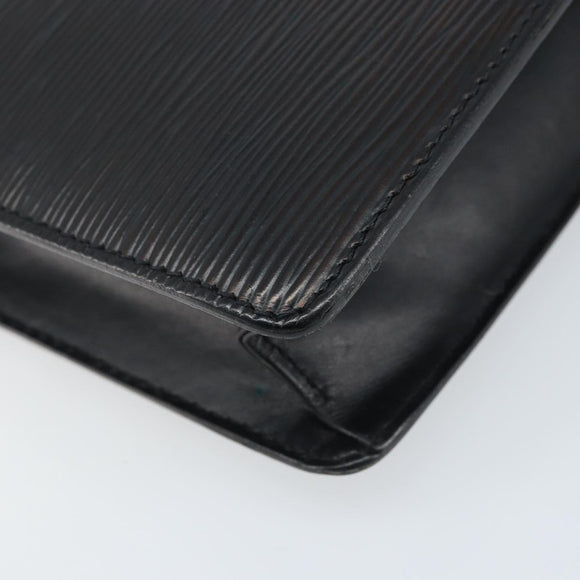 LOUIS VUITTON Epi Pochette Homme Clutch Bag Black M52522 LV Auth LNZ204