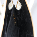 Salvatore Ferragamo Gancini Hand Bag Leather 2way White Gold Auth LNZ206-23