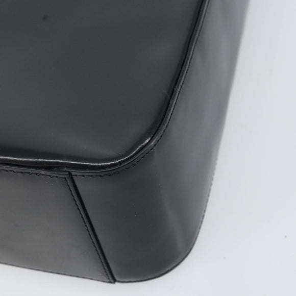 CELINE Shoulder Bag Leather Black Gold Auth LNZ211