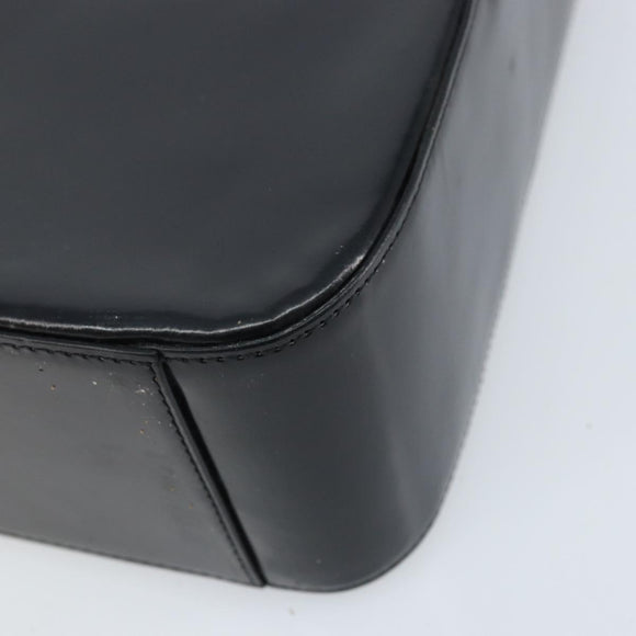 CELINE Shoulder Bag Leather Black Gold Auth LNZ211