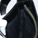 CELINE Shoulder Bag Leather Black Gold Auth LNZ211-17