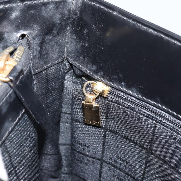 CELINE Shoulder Bag Leather Black Gold Auth LNZ211