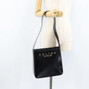 CELINE Shoulder Bag Leather Black Gold Auth LNZ211-24