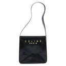 CELINE Shoulder Bag Leather Black Gold Auth LNZ211-13
