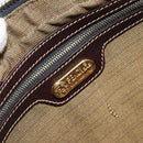 FENDI Zucca Canvas Shoulder Bag Brown Black Auth LNZ213-18