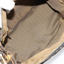 FENDI Zucca Canvas Shoulder Bag Brown Black Auth LNZ213-11