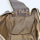 FENDI Zucca Canvas Shoulder Bag Brown Black Auth LNZ213-19