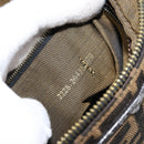 FENDI Zucca Canvas Shoulder Bag Brown Black Auth LNZ213-12