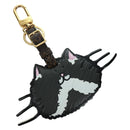 LOUIS VUITTON Catgram Porto Address Catgram Key Holder Black MP2282 Auth LNZ214M-1