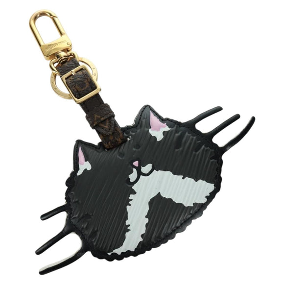 LOUIS VUITTON Catgram Porto Address Catgram Key Holder Black MP2282 Auth LNZ214M