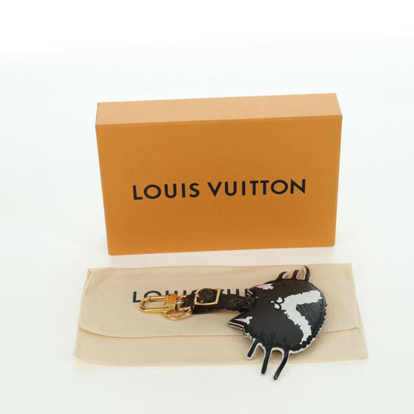 LOUIS VUITTON Catgram Porto Address Catgram Key Holder Black MP2282 Auth LNZ214M