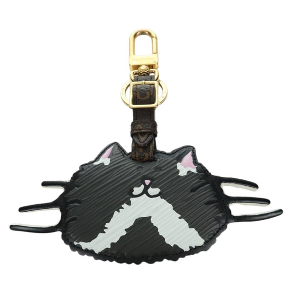 LOUIS VUITTON Catgram Porto Address Catgram Key Holder Black MP2282 Auth LNZ214M