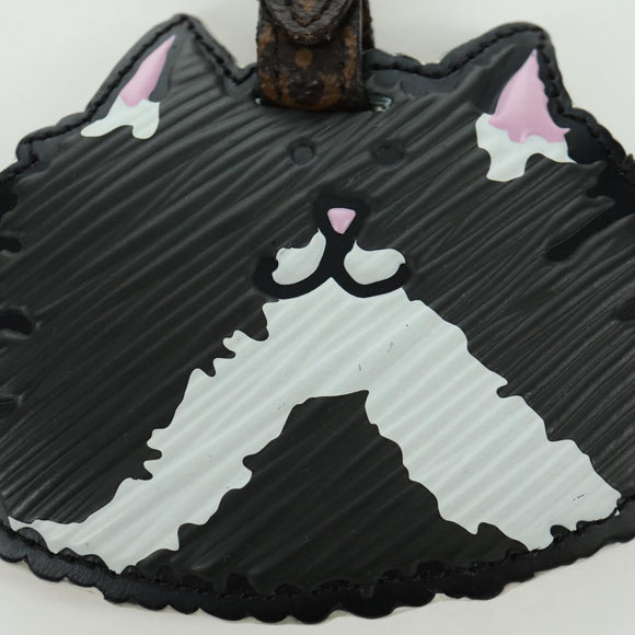 LOUIS VUITTON Catgram Porto Address Catgram Key Holder Black MP2282 Auth LNZ214M
