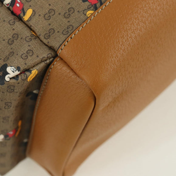 GUCCI Micro GG Supreme GUCCIxDisney Schoudertas PVC Beige 603898 Auth LNZ217SM