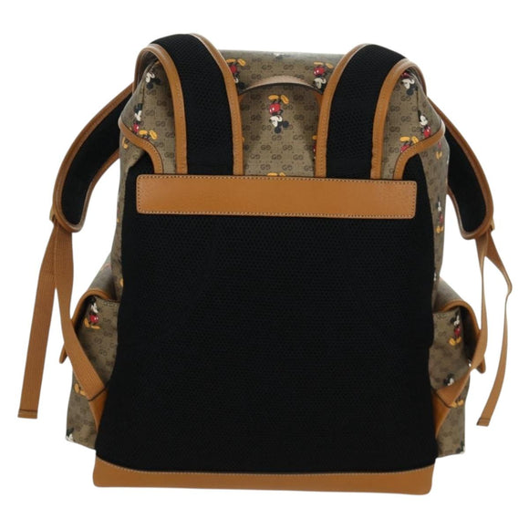 GUCCI Micro GG Supreme GUCCIxDisney Schoudertas PVC Beige 603898 Auth LNZ217SM