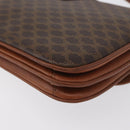 CELINE Macadam Canvas Umhängetasche PVC Leder Braun Gold Auth LNZ224-13