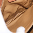 CELINE Macadam Canvas Umhängetasche PVC Leder Braun Gold Auth LNZ224-17
