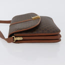 CELINE Macadam Canvas Umhängetasche PVC Leder Braun Gold Auth LNZ224-5
