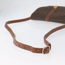CELINE Macadam Canvas Umhängetasche PVC Leder Braun Gold Auth LNZ224-7