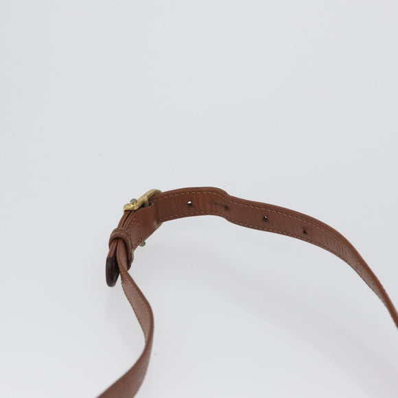 CELINE Macadam Canvas Umhängetasche PVC Leder Braun Gold Auth LNZ224